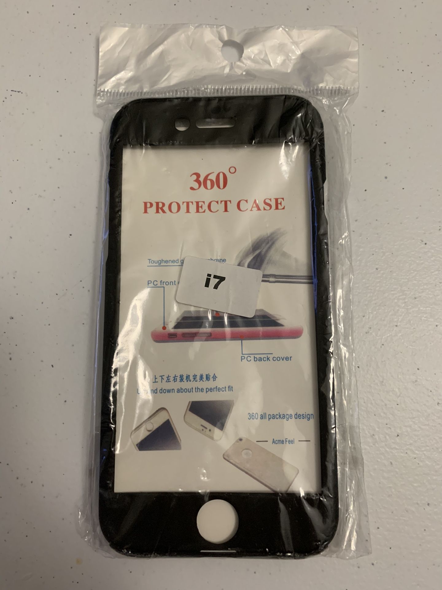 iPhone 7 protected case with tempered glass