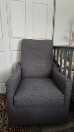 Delta Children Adley Nursery Glider Swivel Chair - Charcoal