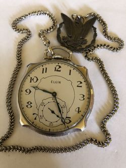 17 jewel Elgin 14k white gold filled special case design with dial to match case