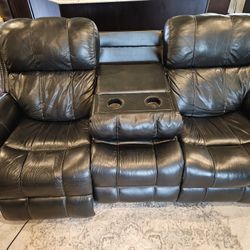 Black Leather Furniture Sofa