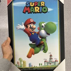 NWT Super Mario 11x17” framed print