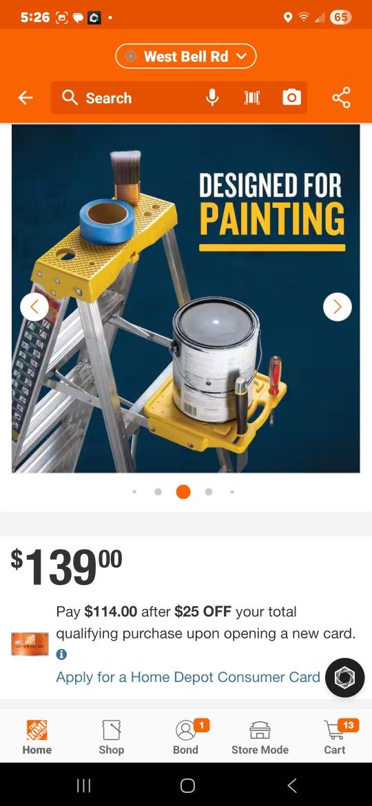 8 Ft Aluminum Step Ladder Warner