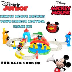 (NEW) Disney Junior Mickey Mouse Around Town Track Set, 40-pc Remote Control Toy Train, Kids Toys for Ages 3 & Up Perfect Gift for any Disney Kid