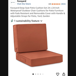 Patio outdoor  cushions      25 dollars