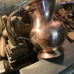  Early Blacksmith Copper Pitcher