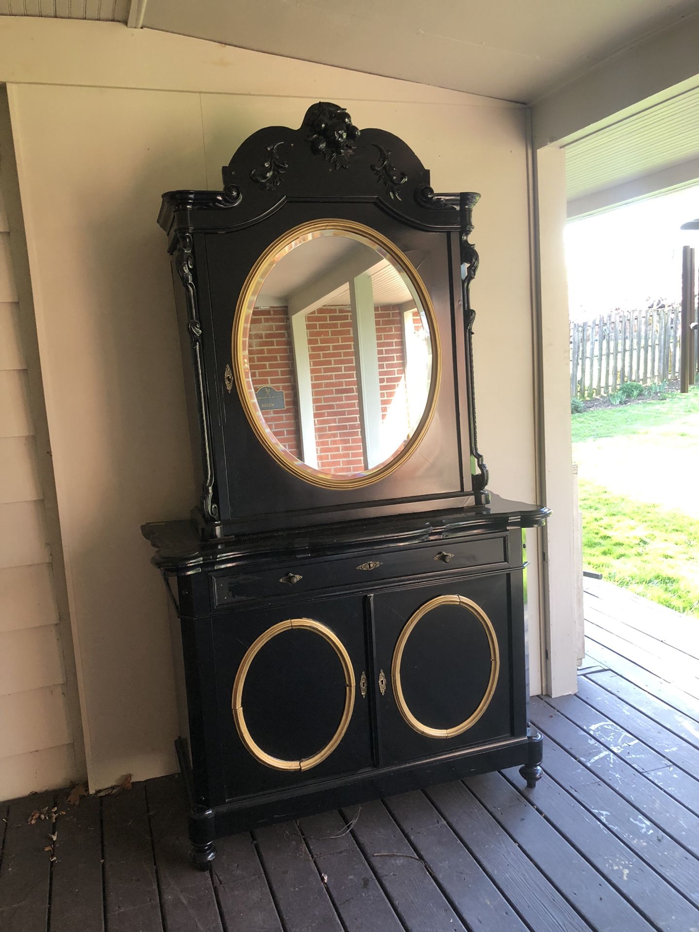 Vintage Black Cabinet