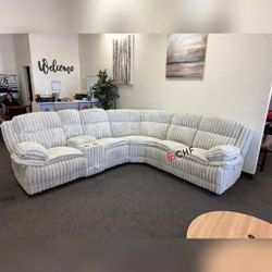 Corduroy Manual Reclining Sectional Sofa  - Limited Time Offer 