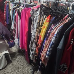 Rack Of Clothes, New And Used 