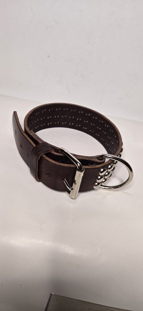 Premium Leather 2inch Studded Large Breed Dog Collar