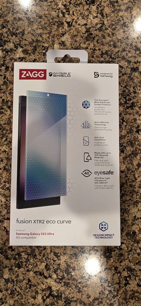 ZAGG screen Protector for Samsung Galaxy S23 Ultra.