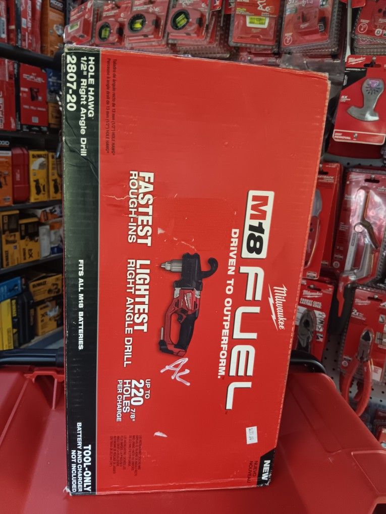 Milwaukee M18 FUEL Hole Hawg 1/2" Right Angle Drill. Tool-Only