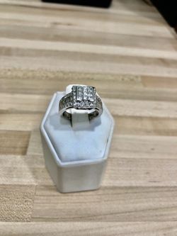 14k white gold engagement diamond ring