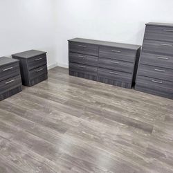 Dresser , Chest And 2 Nightstands - Cómoda, Gavetero Y 2 Mesitas De Noche 