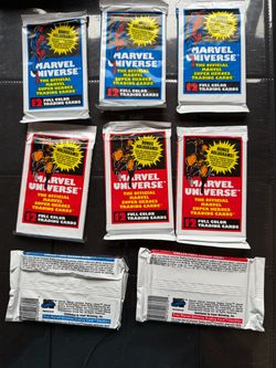 Marvel trading card sealed packs 1990
