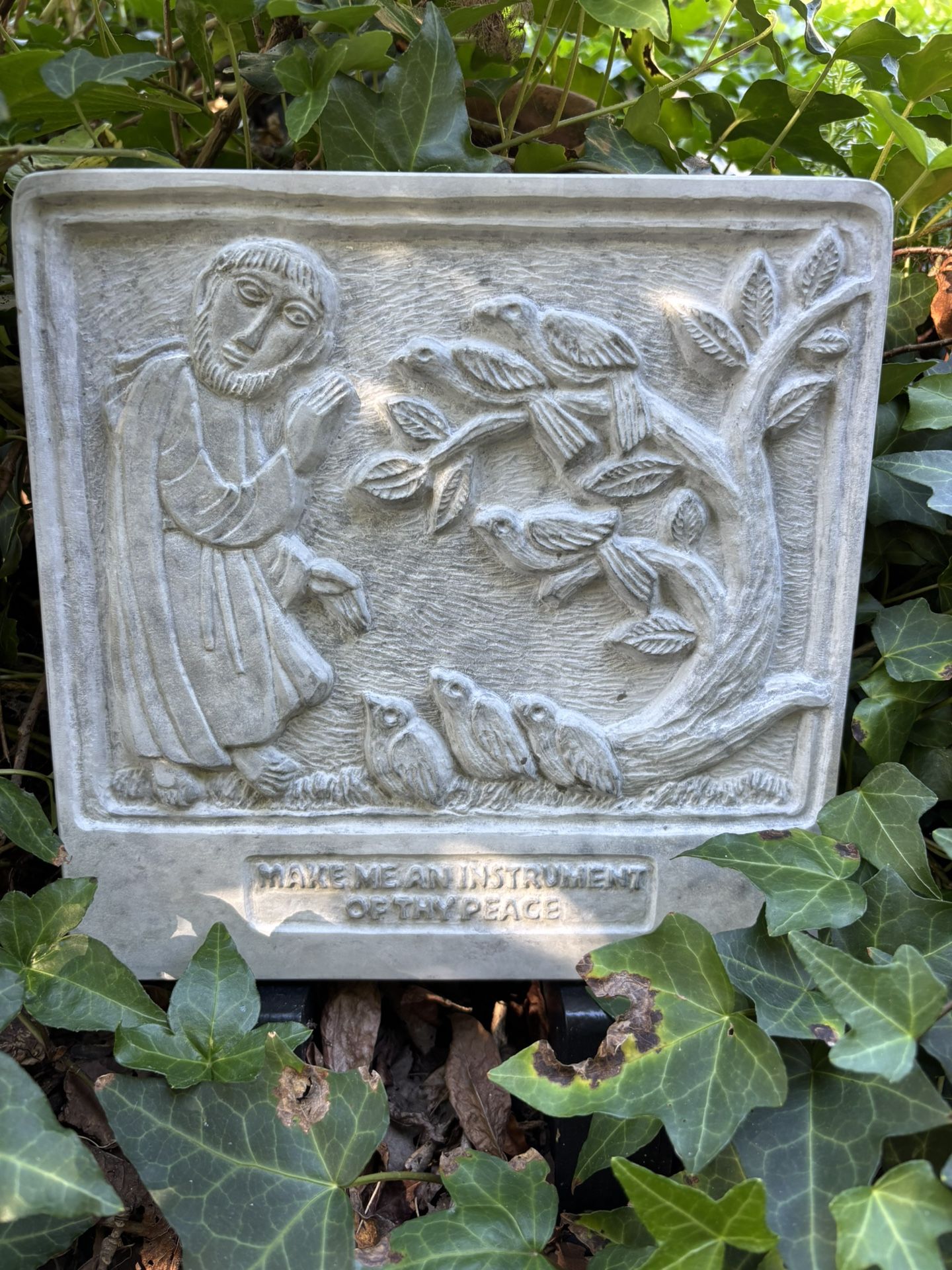 Saint Francis Cement Plaque