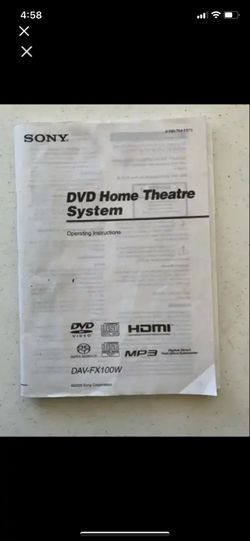 Sony DVD Surround Theater System 