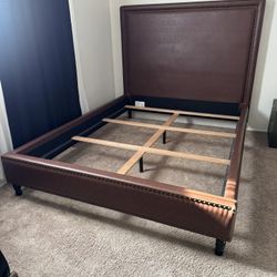 Queen Leather Bed frame 