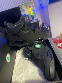 Black Cats 4s stock x verified lightly worn great condition