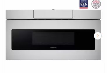 Shop Sharp 30 in. 1.2 cu. ft. Built-In Microwave Drawer with Concealed Controls and Sensor Cooking in Real Stainless Steel
