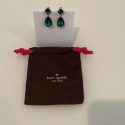 Original Brand New Kate Spade Earrings - New Women Gold Green