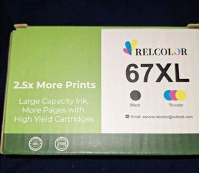 Relcolor brand 67XL high-yield ink cartridge combo pack