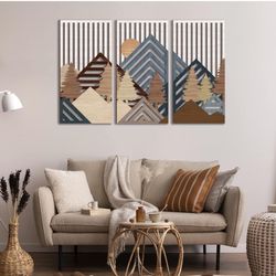 t the IARTTOP Store 3.8 3.8 out of 5 stars 82 IARTTOP 3 Pieces Mountain Forest Sun Wall Art Nature Wood Artwork Modern Abstract Geometric Wall Decor B