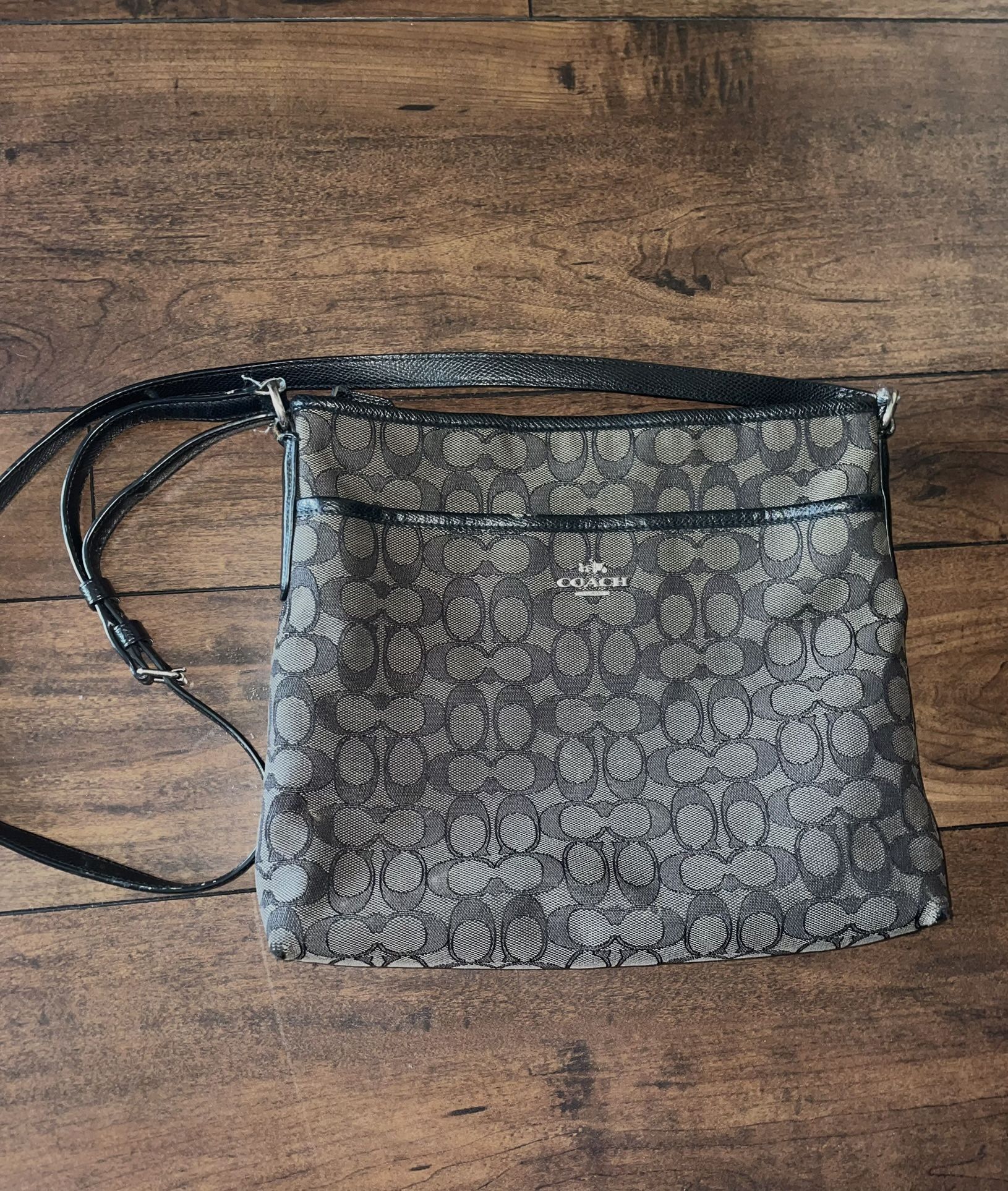 Coach Black Monogram Crossbody