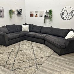 Grey Sectional Couch - Free Delivery 
