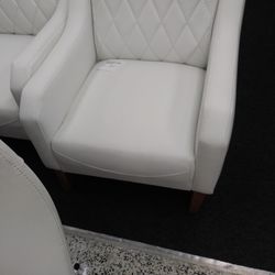 White Upholstered Armchair