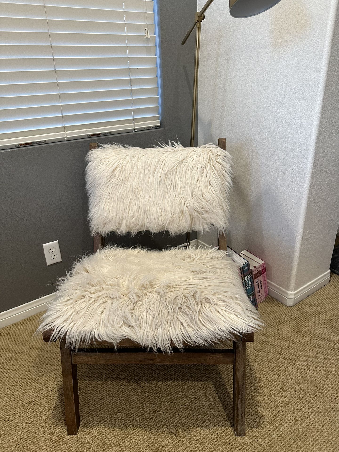 World market fur chair sale