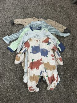Newborn And 0-3 Month Pajamas Sleepers PJs