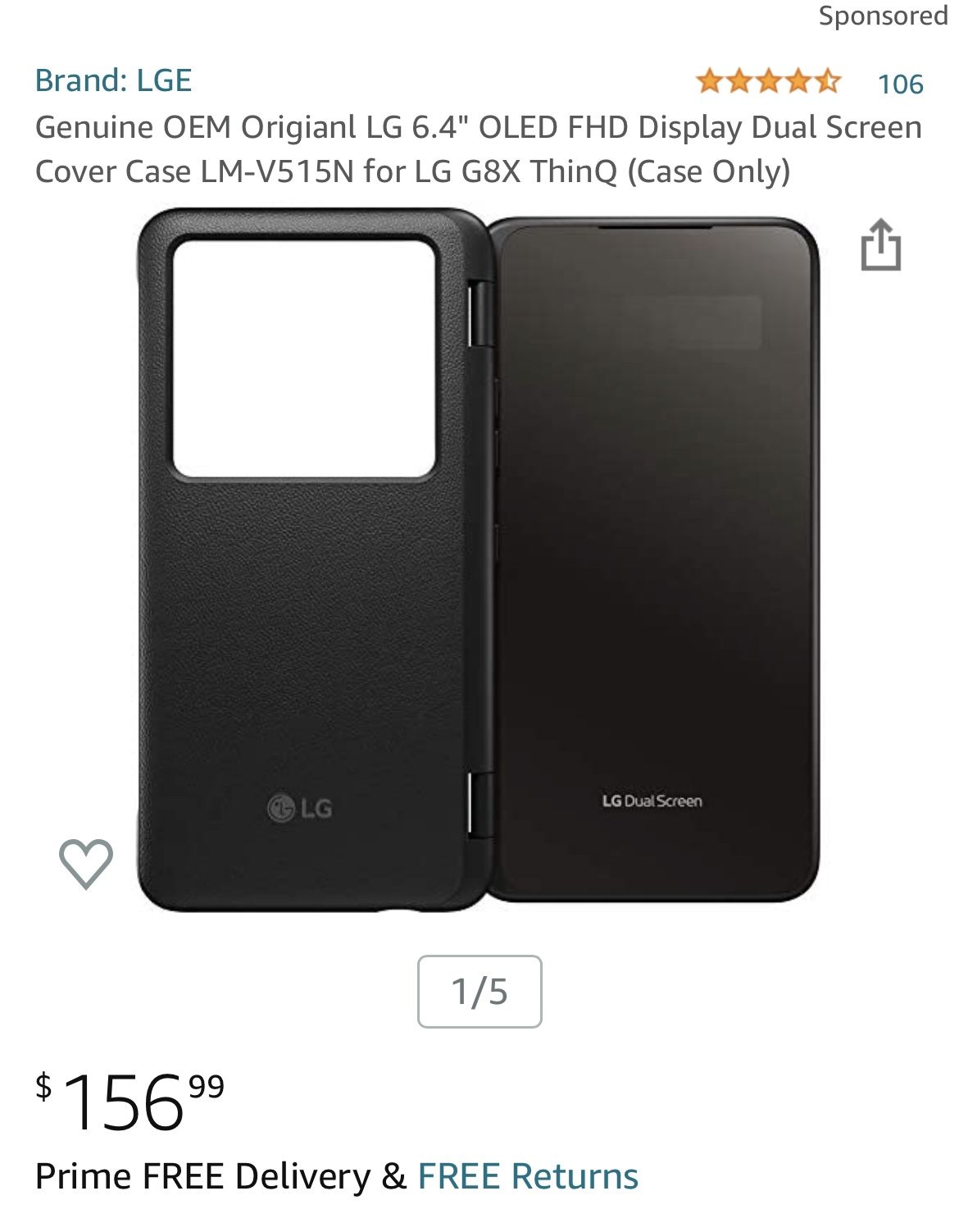 LG G8x Dual screen Case (1 Case Left!)