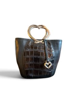 Gorgeous Preloved Black Brighton Corazon Bucket Bag