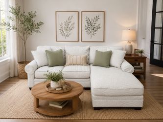 Custom designer Lee Industries sectional sofa - Cowtan and Tout fabric