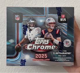 2025 Topps Chrome Football NFL Jumbo Box NEW/SEALED