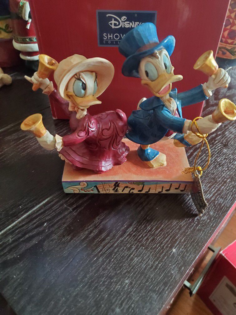 Jim Shore Disney Chiming In Victorian Donald and Daisy Duck Figurine