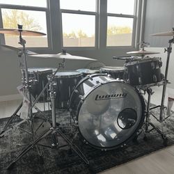 Ludwig Vistalite Smoke Zep Set Black Beauty Paiste 2002 Excellent Condition