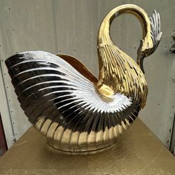 Vintage Ceramic Swan Planter