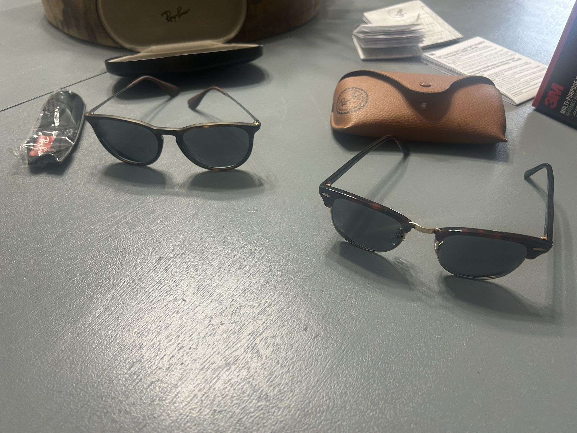 two Pair Of Ray-Ban Gently Used Eyeglasses for sight sunglasses 