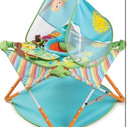 Summer Infant Pop 'N Jump Portable Baby Activity Center, Indoor Outdoor Use, Lightweight, Carrying Bag, Canopy, 6-12 months (Animals)