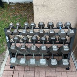 Full Iron dumbbell set 10lbs-85lbs 800lbs Total 