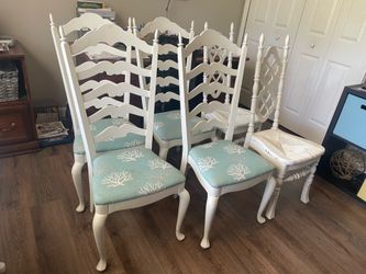 Vintage solid Pecan wood chairs