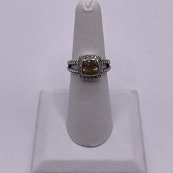 David Yurman Diamond & Citrine Petit Albion 