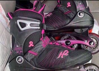 Women K2 Moto M84 In-line Rollerblades Women Size 8 Racing Roller Blades Skates