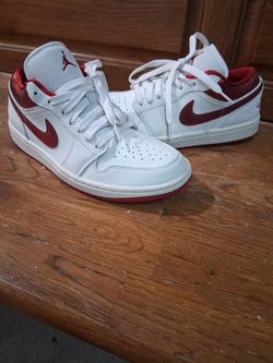 Air Jordan 1 Low White Red Sneakers