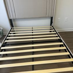 New Full Bed Frame In Beige