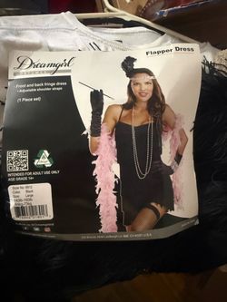 Dreamgirl Black Flapper Dress Costume Large