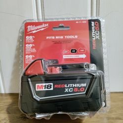 M18 Milwaukee 5.0 Ah Lithium-Ion XC Extended Capacity Battery Pack