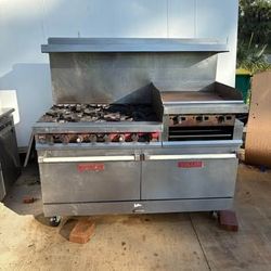 PRICE DROP: Vulcan Commercial 6-Burner Range w/ Griddle, Double Oven & Salamander – $1,000 OBO