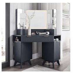 Desk with Mirror & Lights